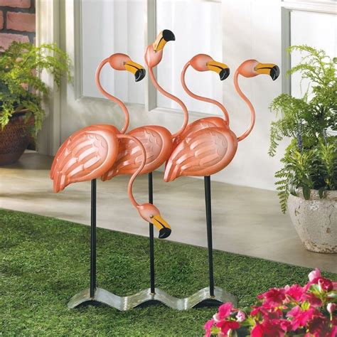 Summerfield Terrace Flamingo Garden Decor Funny Outdoor Garden Statues