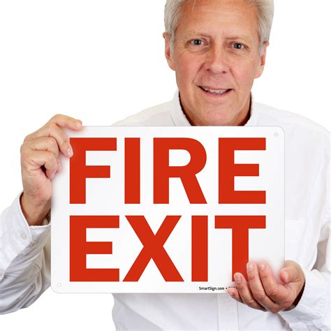 Fire Exit Sign White Sku S 1638