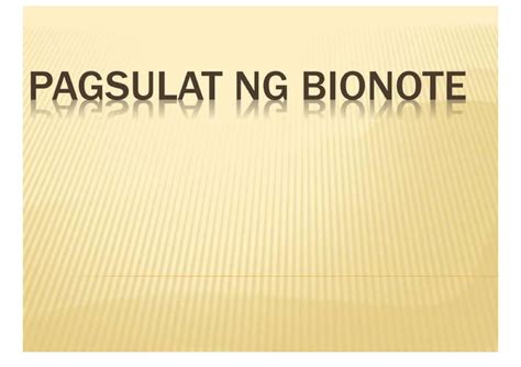 Pagsulat Ng Bionote By Michelle Todd Issuu