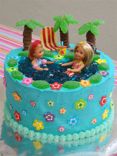 Pin By Heather Cooksey On Birthday Cakes Girls Birthday Party Cake Pool Cake Pool Party Cakes