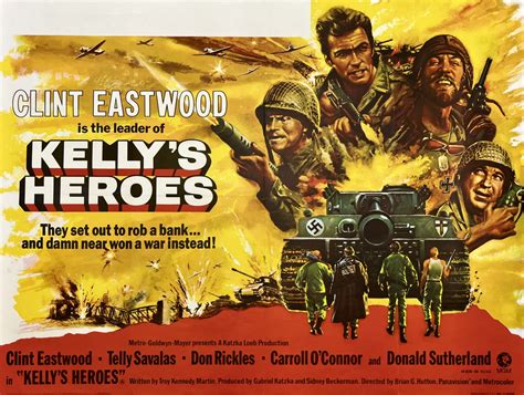 Original Kellys Heroes Movie Poster Clint Eastwood Telly Savalas