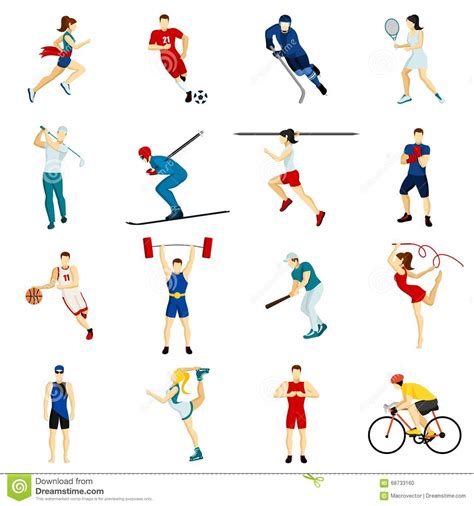 Sport People Set Vector Illustration 70536200