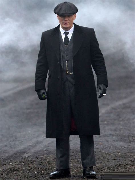 Peaky Blinders Thomas Shelby Woolen Black Coat Film Star Look Peaky Blinders Suit Peaky