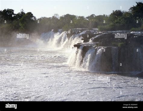 Ngonye Falls On The Zambezi River Near Sioma In Western Zambia Stock