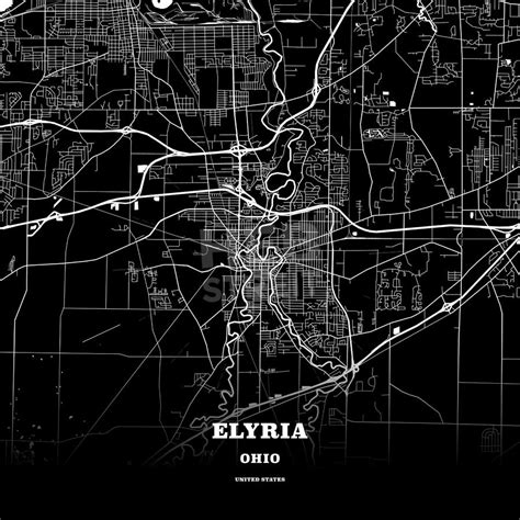 Elyria Ohio Usa Map Map Poster Poster Template Usa Map