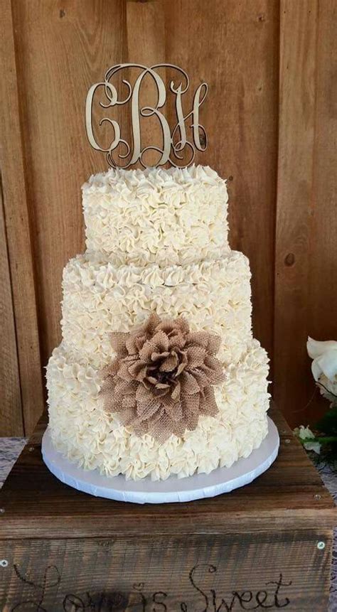 Simple Elegance Vintage Rosette Wedding Cake By Nells Daughter