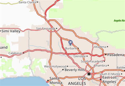 Michelin North Hollywood Map Viamichelin