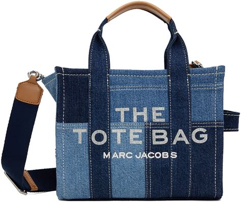Marc Jacobs Blue The Denim Small Tote Ssense