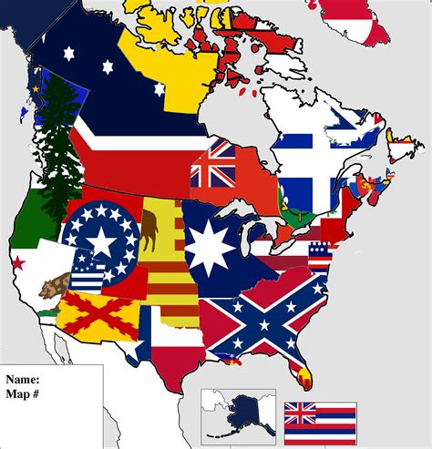 Flag Map Of North American Cultural Regions 3 Vexillology