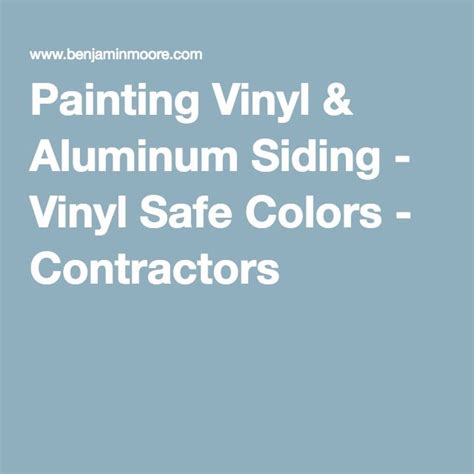 Contractors Benjamin Moore Vinyl Siding Painting Vinyl Siding