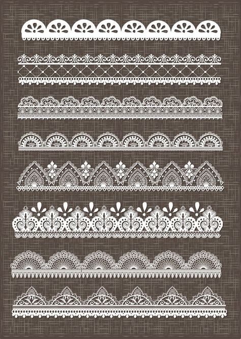 Lace Border Clipart Lace Borders Clipart Pack With Digital Lace Border