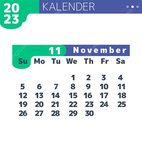 2023 Monthly Calendar Calendar Desk Calendar November Desk Calendar