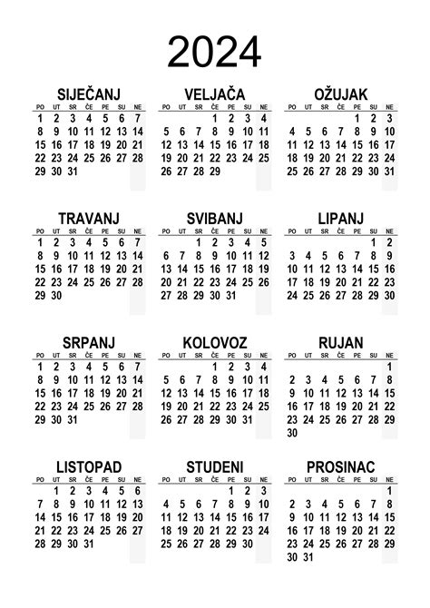 Kalendar 2024 Kalendarisu