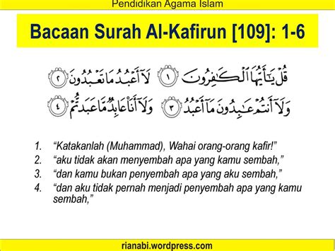 Hukum Tajwid Dalam Surat Al Kafirun Kumpulan Surat Penting