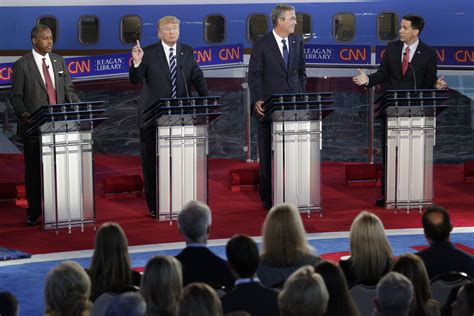 candidates use second g o p debate to taunt donald trump the new york times