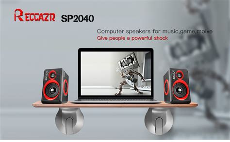 Pc Computer Speakers Reccazr Sp2040 Usb Powered Multimedia