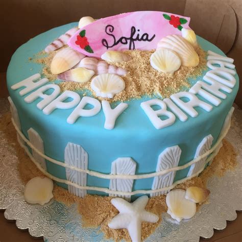 Beach Themed Birthday Cake Birthday Cake Cake Themed Birthday Cakes