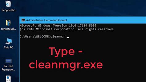 Run Disk Cleanup From Command Prompt Youtube