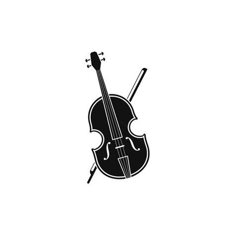 Violin Silhouette Vector Png Set Of Violin Logo Instrumental Icon