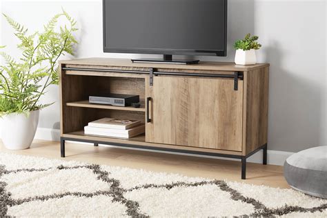 Mainstays Tv Stand For Tvs Up To 54 Rustic Weathered Oak Finish