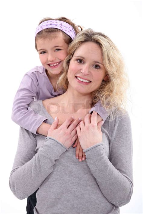 Daughter Hugging Her Mom Stock Image Colourbox