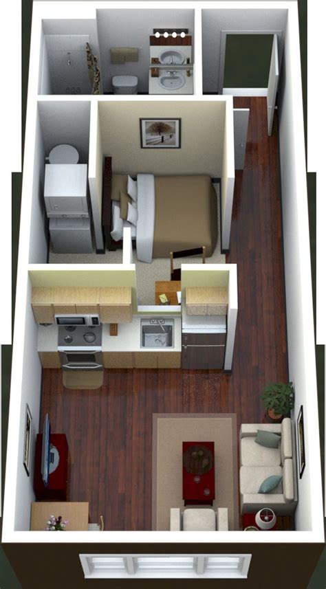 23 Amazing Studio Apartment Layout Ideas In 2020 3d House Plans