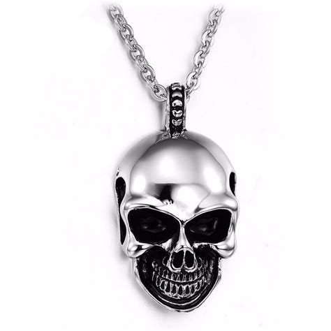 Skull Pendant Stainless Steel Skull Pendant Necklace Skull Necklace