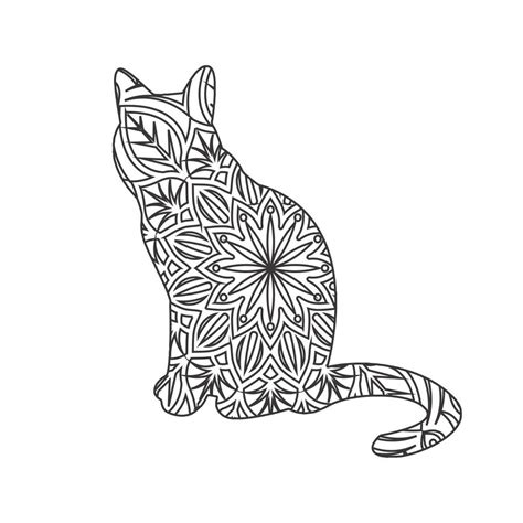Animal Mandala Coloring Page For Kids And Adult 16862115 Vector Art At