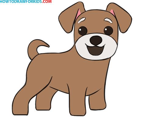 How To Draw A Dog Very Easy Drawing Tutorial For Kids