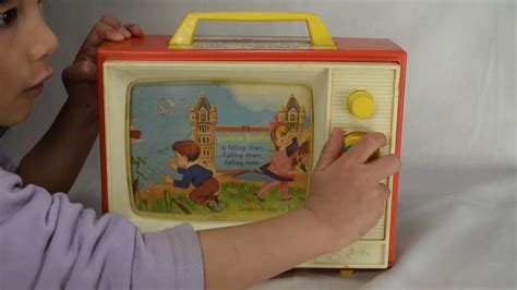Vintage 1966 Fisher Price Toys Two Tune Tv Plays London Bridge And Row