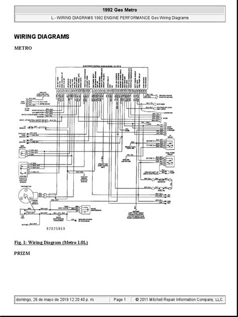 Replaced the turn signal relay switch but that did not correct it. 1992 Geo Prizm Engine Diagram