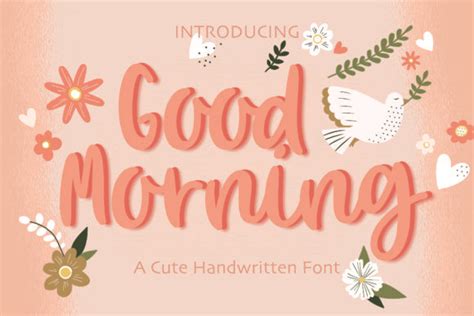 Good Morning Font By Goodmoodtype · Creative Fabrica