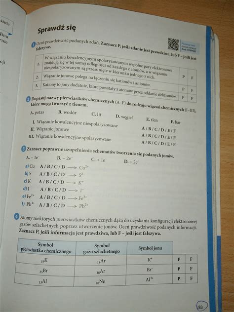 Chemia Klasa 7 Dział 2 - Chemia ćwiczenia nowa era 7 str 83,84 daje najjjjjjjjj - Brainly.pl