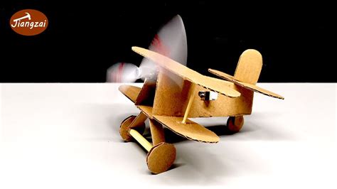 How To Make Propeller Plane From Cardboard And Dc Motor Youtube