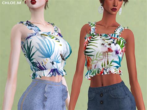 Chloem — Crop Top Recolor01 Created For The Sims 4 15