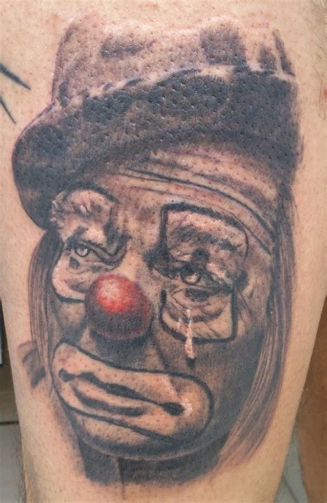 Crying Old Clown Tattoo