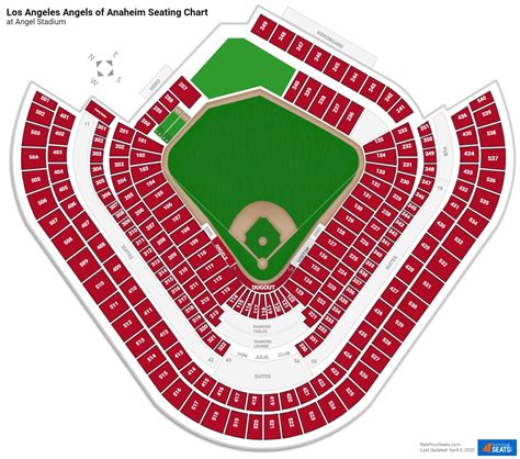 Angel Stadium Seat Map Tupper Lake Ny Map