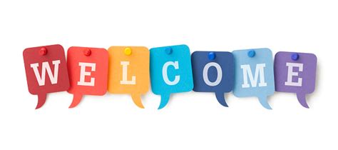 Welcome On Colourful Speech Bubbles Stock Photo Download Image Now
