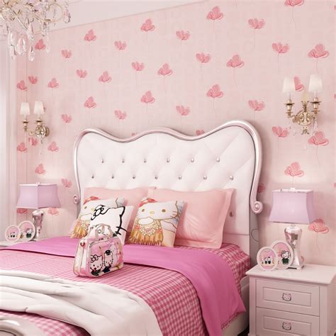 Kids Room Wallpapers Girls Bedroom Nonwovens Warm Korean Style Pastels