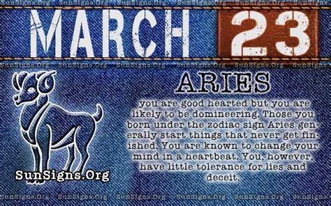 March 23 Birthday Horoscope Personality Sun Signs
