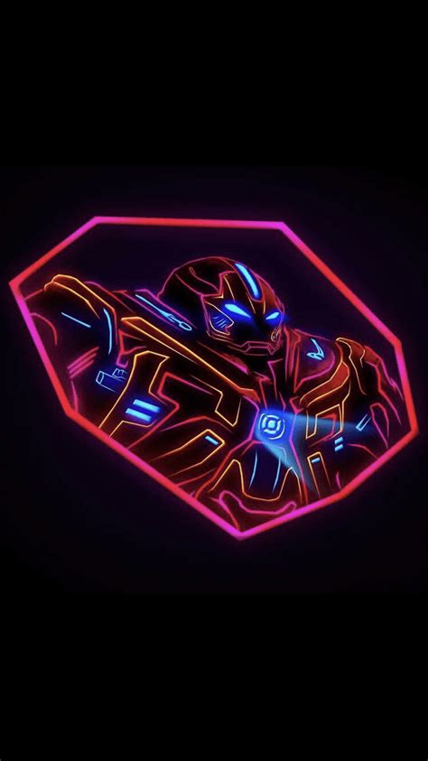 Marvel Neon Wallpaper 4k