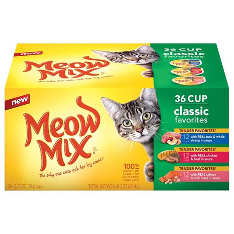 Meow Mix Classic Favorites Variety Pack 275 Oz 36 Ct