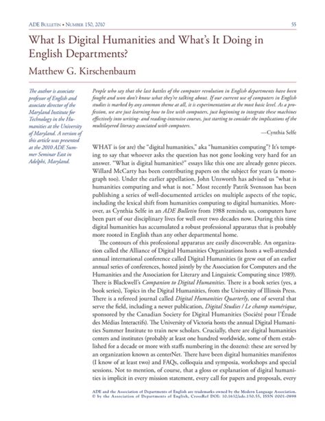 What Is Digital Humanities And Whats It Doing In English Departments