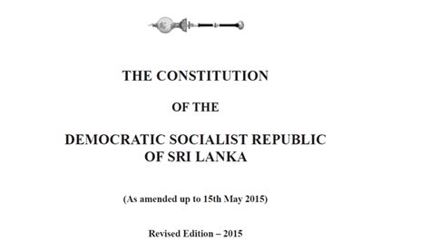 Sri Lanka Cabinet Approves Proposed 21st Amendment To Constitution
