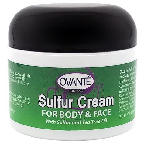 Buy Ovante Sulfur Anti Fungal Healing Cream For Face And Body Natural Solution For Jock Itch