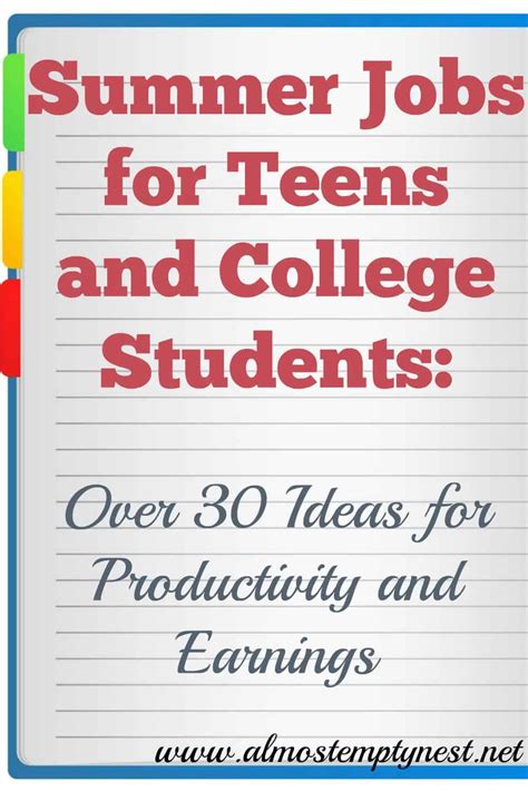 Summer Jobs For Teens And College Students Over 30 Ideas For