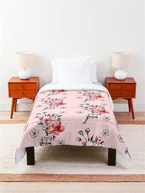 Japanese Cherry Blossom Pattern Comforter By Artstylealice Redbubble