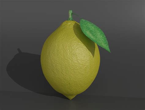 Lemon With Leaf 3d Model Cgtrader