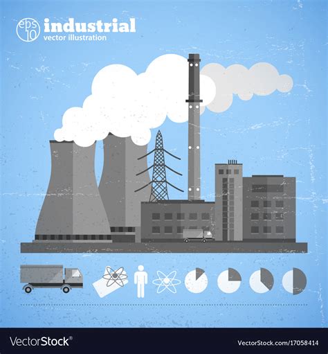 Manufacturing Plant Background Royalty Free Vector Image