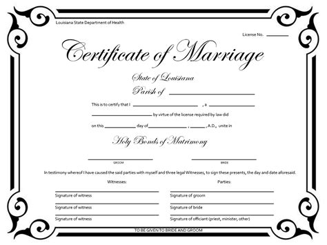Marriage Certificate 13 Word Layouts Marriage Certifi